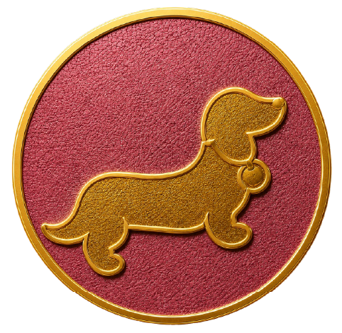 Golden dachshund token